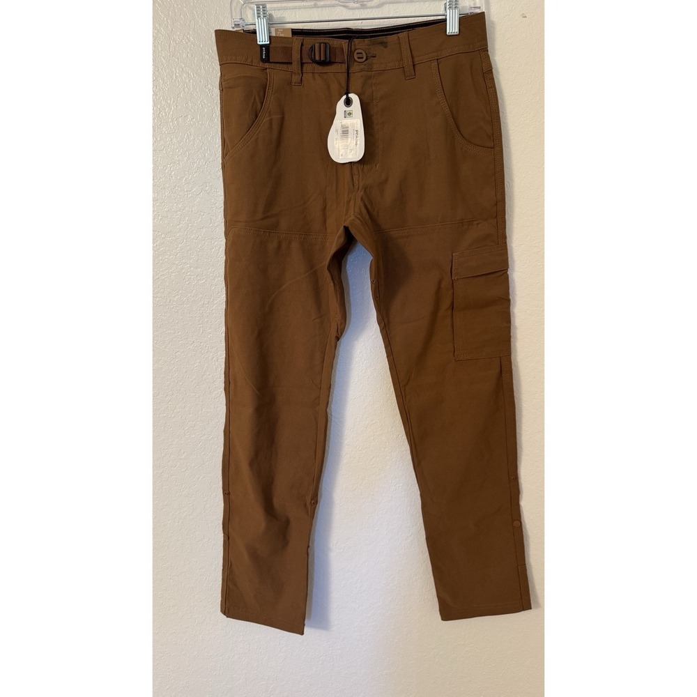 Prana Zion Slim Fit Pants II Stretch Sepia 28x30 Straight Leg 1969831 Brown